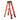 Escalera tipo tijera 3 peldaños, naranja (carga 225 kg) | C301704N | Cuprum