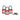 SEGCANBRA118953 118953 Candado de nylon compacto rojo arco de aluminio 1", llaves iguales (3 piezas)