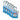SEGCANBRA51344 51344 Candado de nylon azul arco acero 1.5" llaves diferentes (6 piezas)