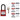 SEGCANBRASDPLRED38PLKD24 SDPL-RED-38PL-KD24 Candado de nylon rojo arco de plástico 1.5", llaves diferentes (24 piezas)